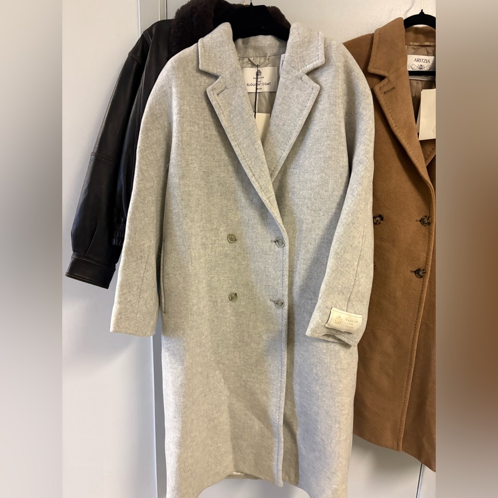 NWT Babaton Soft Wool Cashmere Slouch Coat - Picture 1 of 6